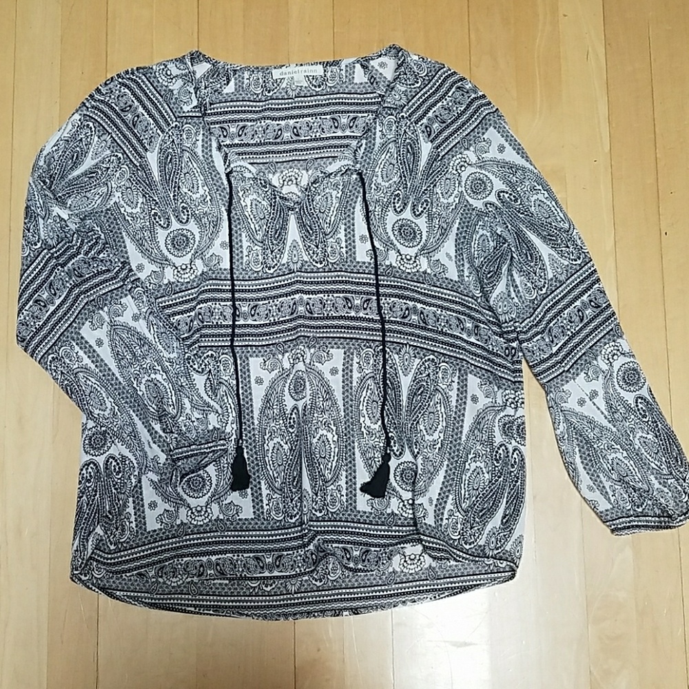 Black & White Boho Blouse